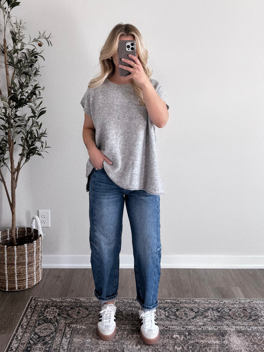 Element Short Sleeve Sweater / Grey