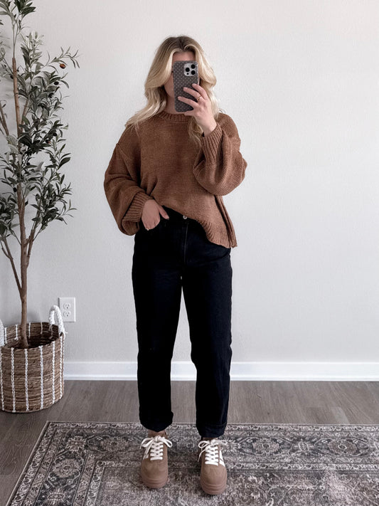 All-Season Relaxed Sweater / Warm Brown