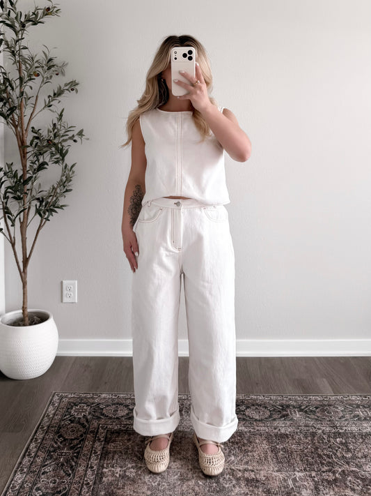 Denim Edit Barrel Pant Set (Final Sale)