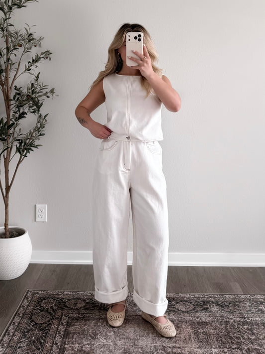 Denim Edit Barrel Pant Set (Final Sale)
