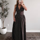 Polka Dot Breeze Maxi Dress / Brown