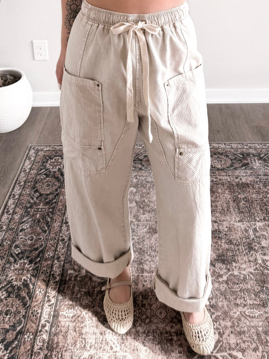 Sam High Rise Utility Barrel Pant