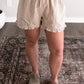 Daytime Grid Print Ruffle Shorts