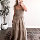 Olive Branch Striped Maxi Dress