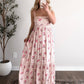 Palm Blossom Floral Maxi Dress