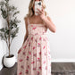 Palm Blossom Floral Maxi Dress