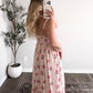 Palm Blossom Floral Maxi Dress