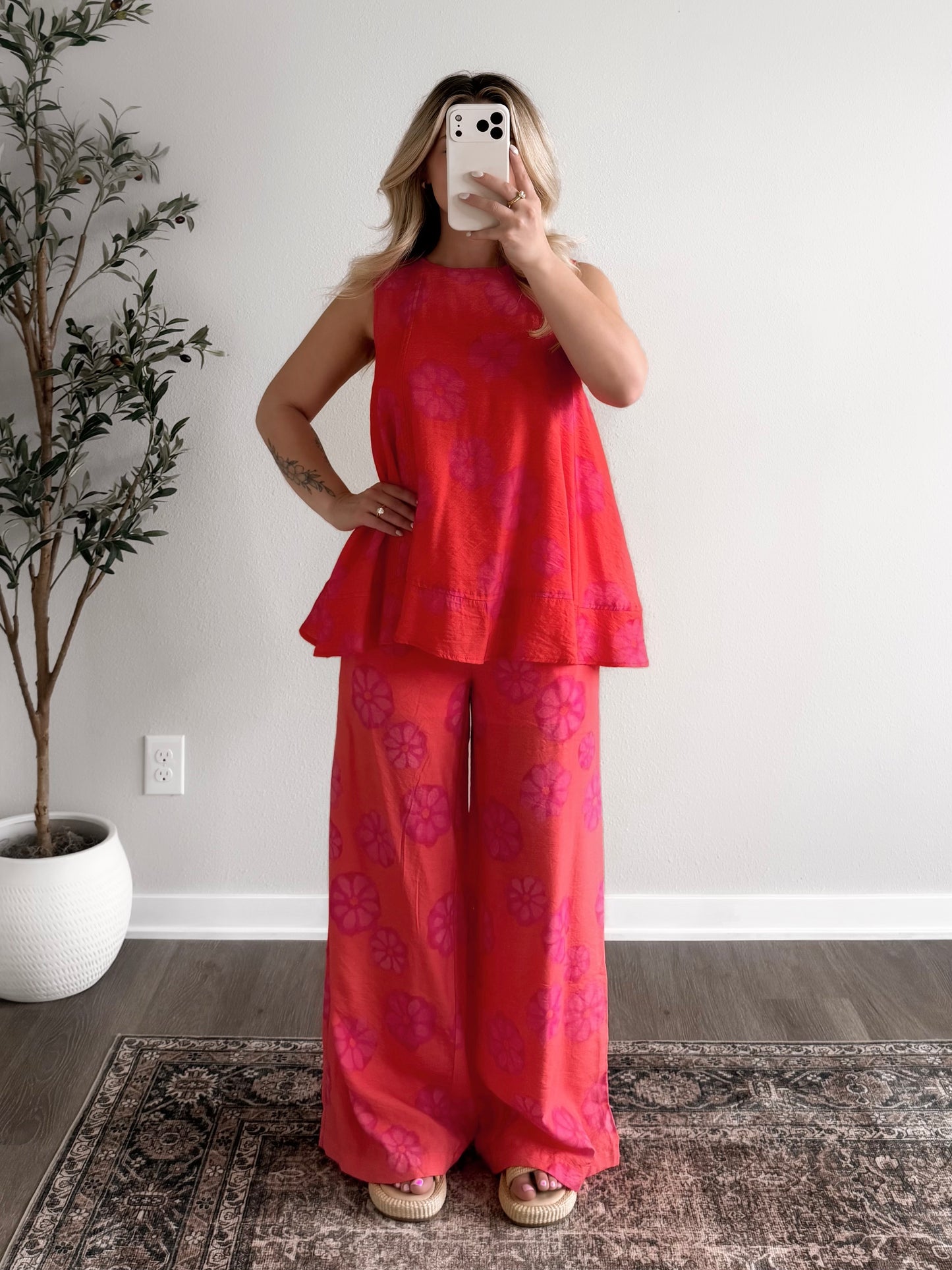 Coral Coast Floral Pant Set