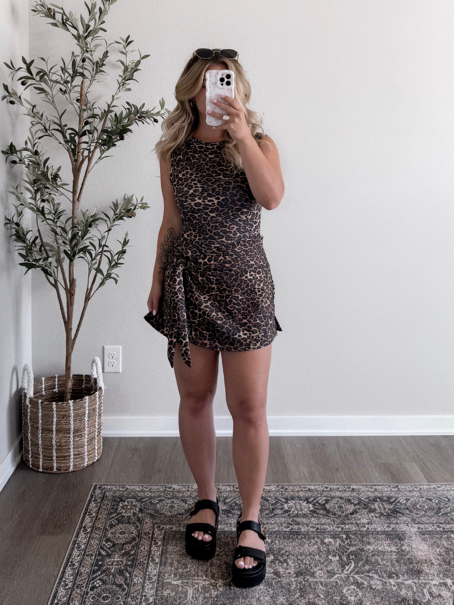 Park Athleisure Romper / Leopard