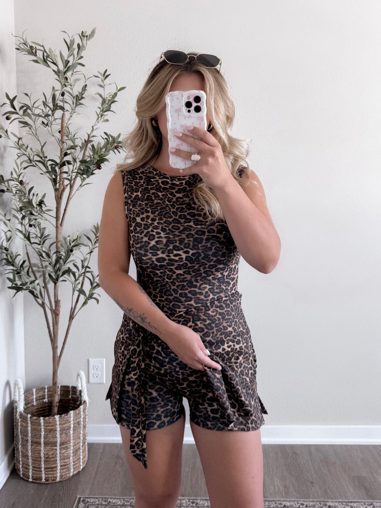 Park Athleisure Romper / Leopard
