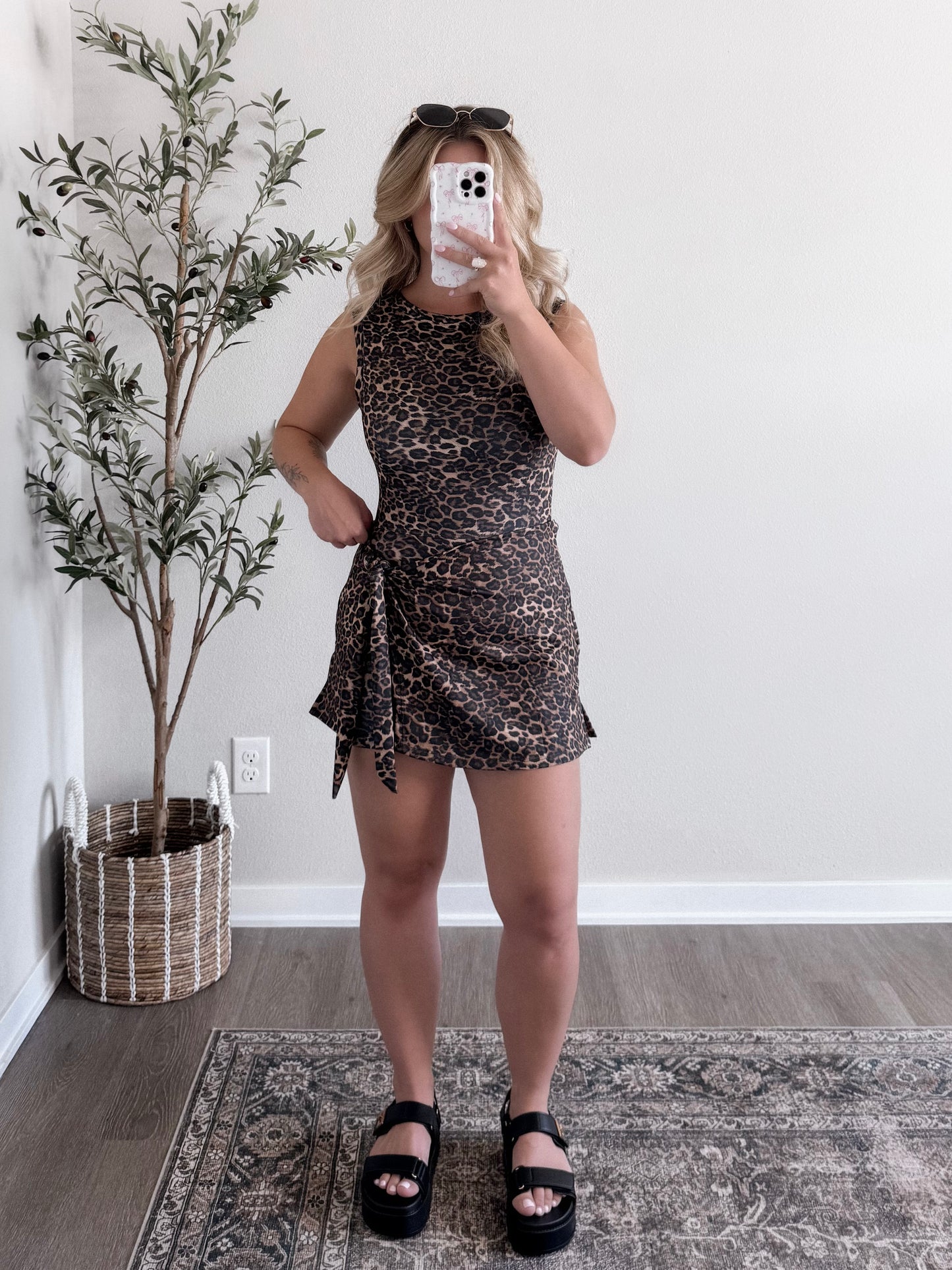 Park Athleisure Romper / Leopard
