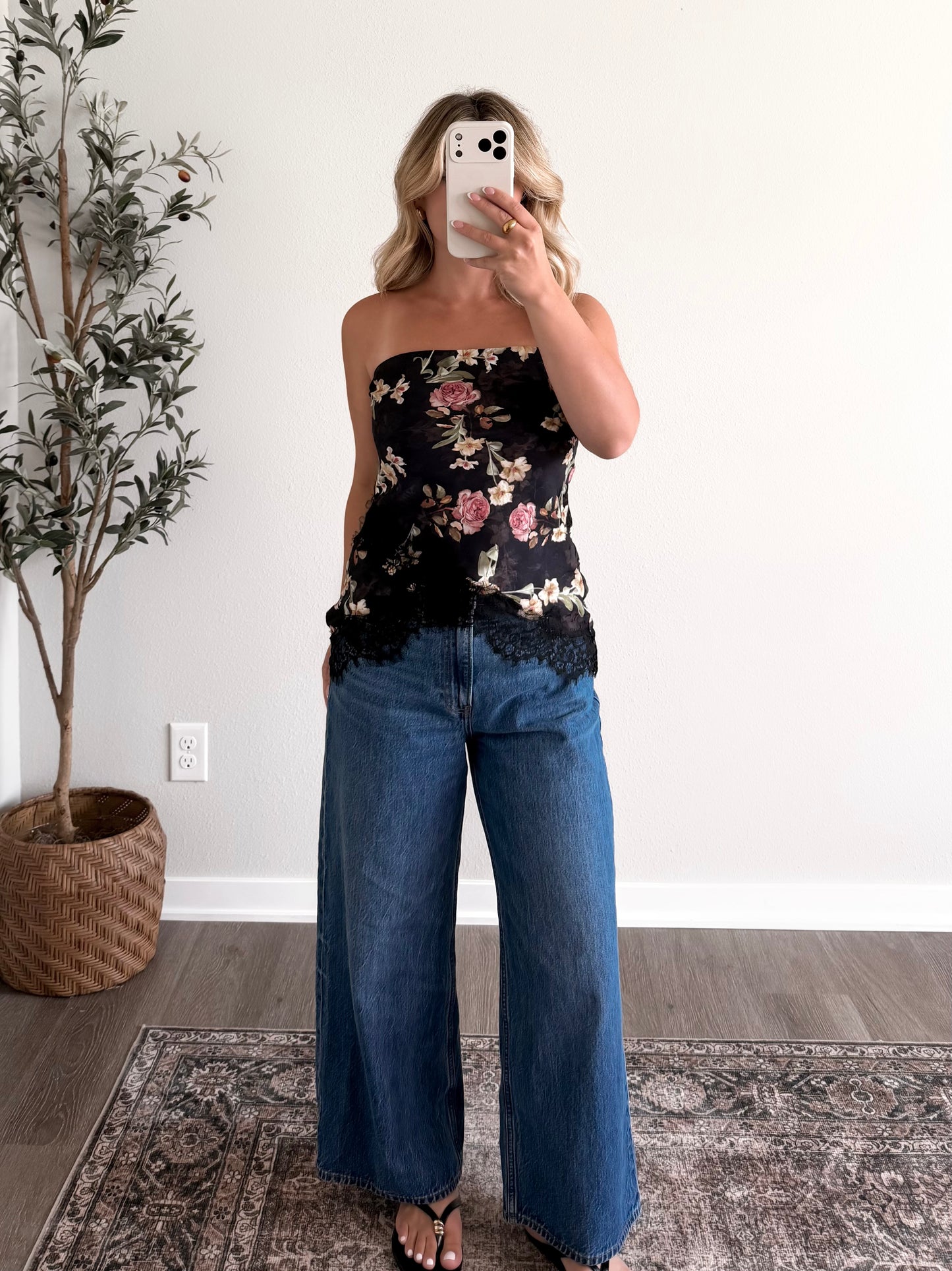 Moonlit Floral Lace Top