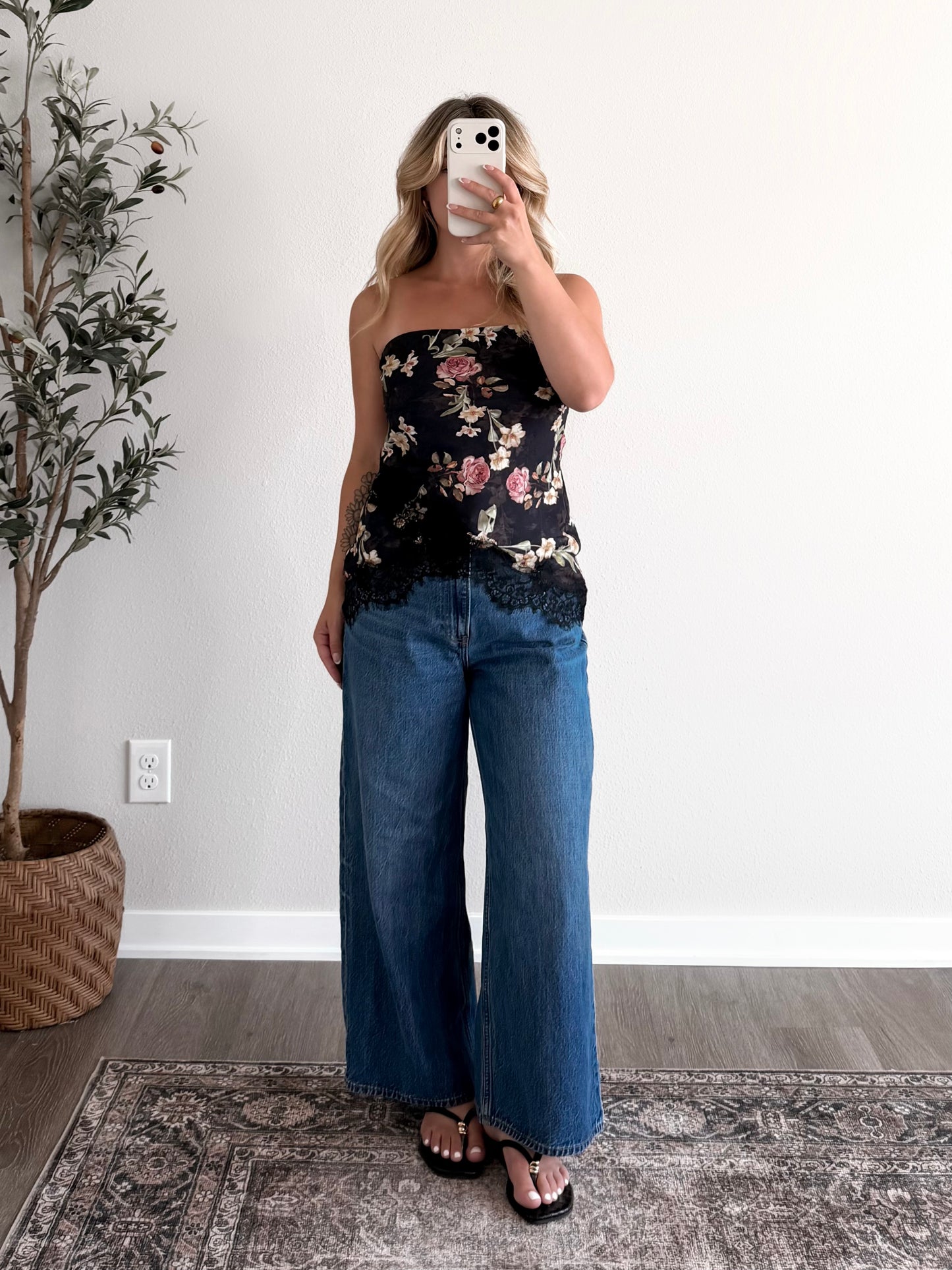 Moonlit Floral Lace Top