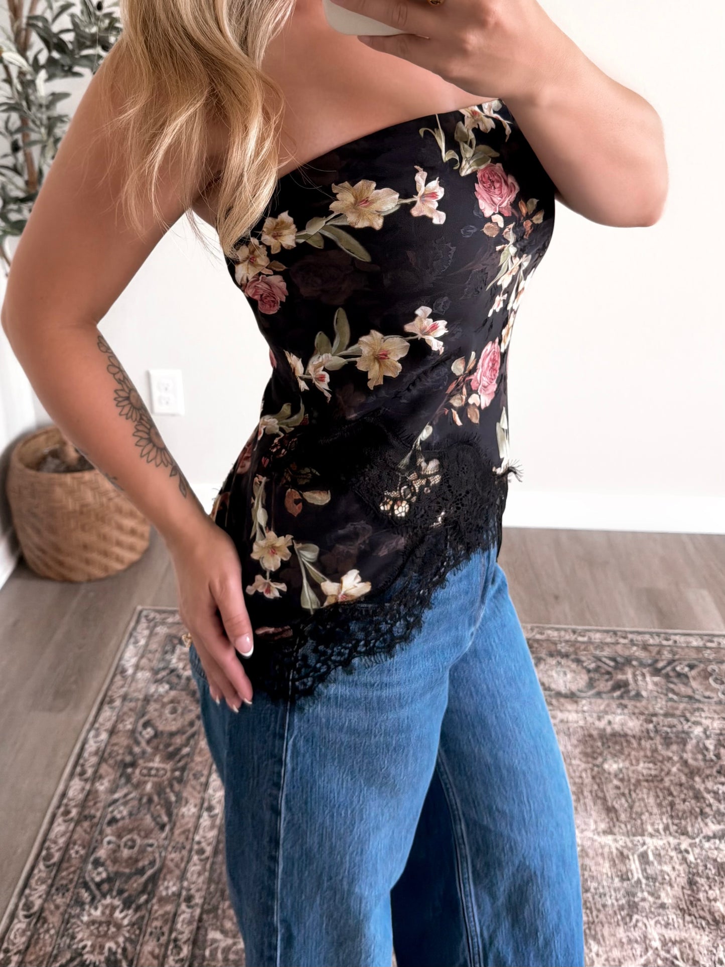 Moonlit Floral Lace Top