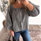 Boston Gingham Button Top