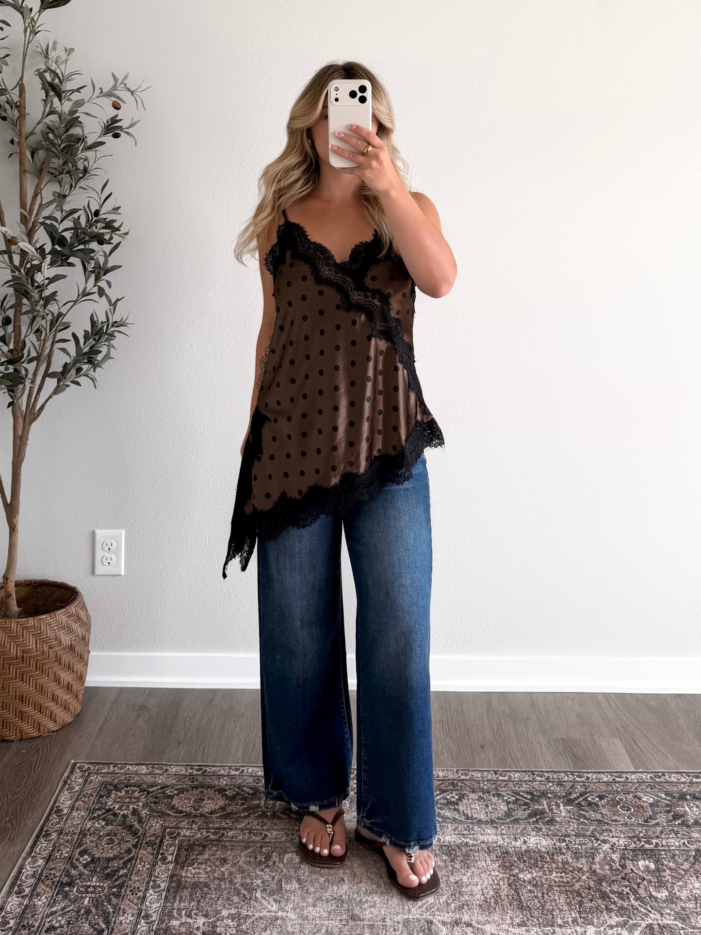 Lace in the City Satin Top