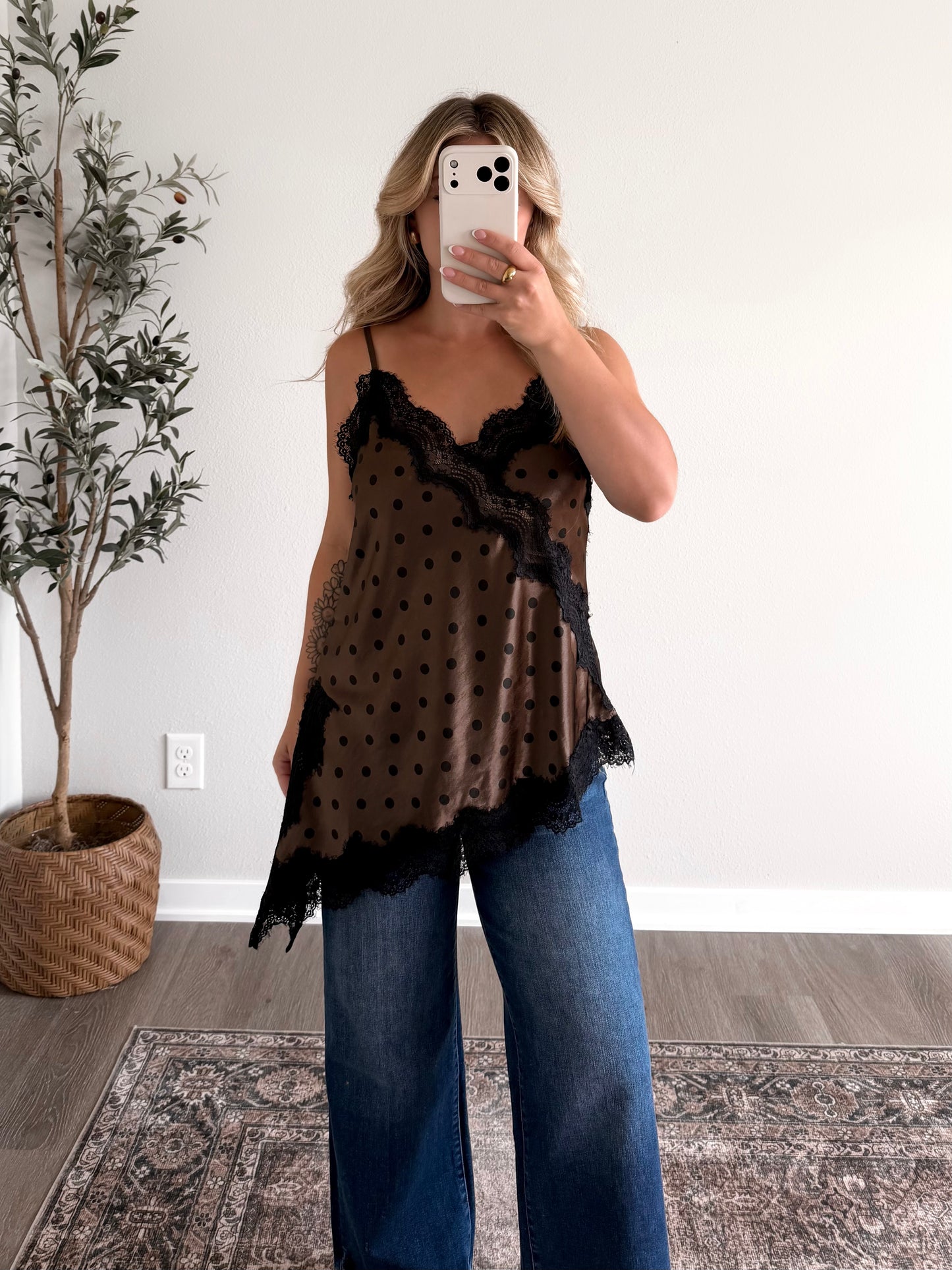 Lace in the City Satin Top