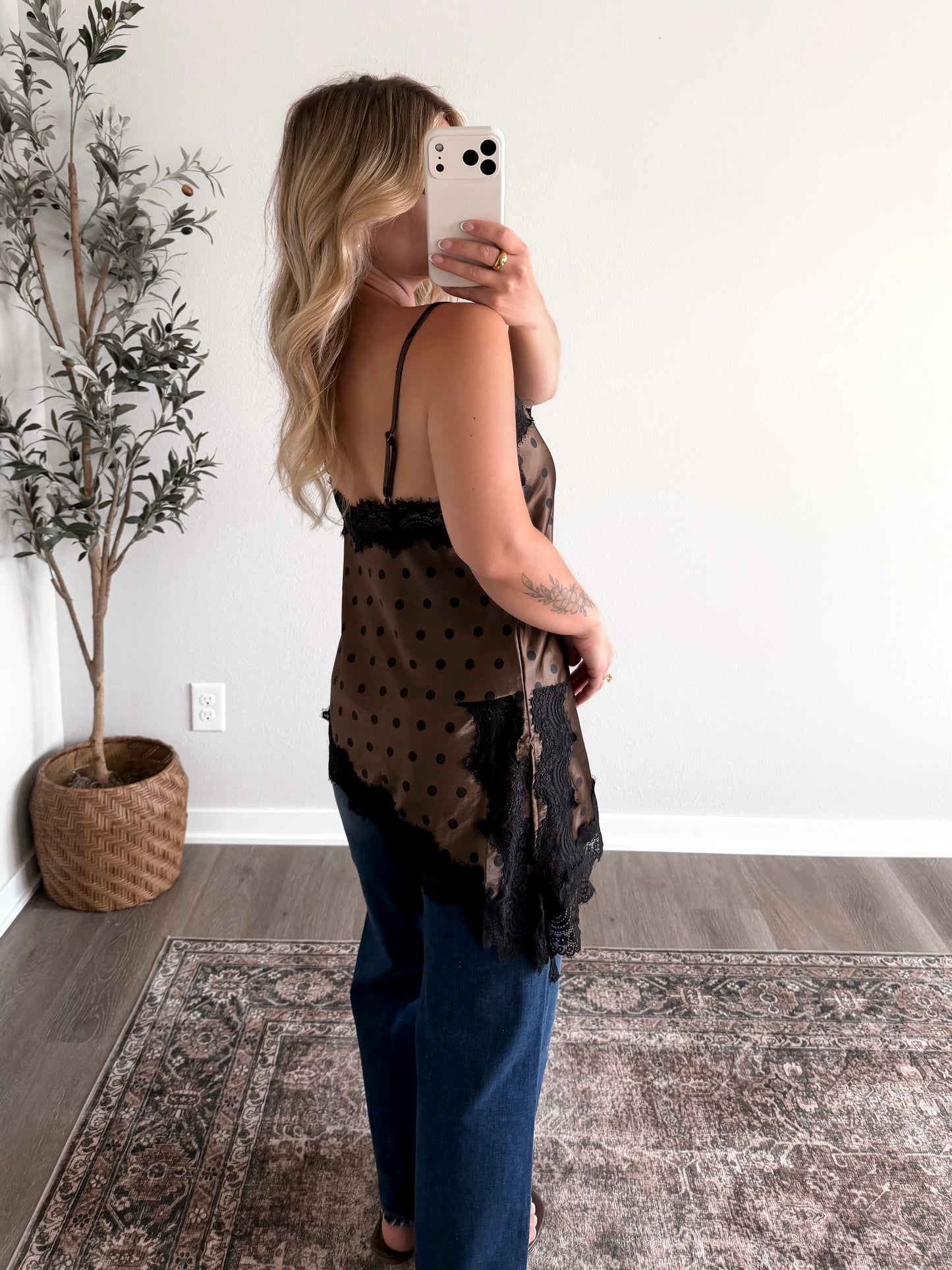 Lace in the City Satin Top