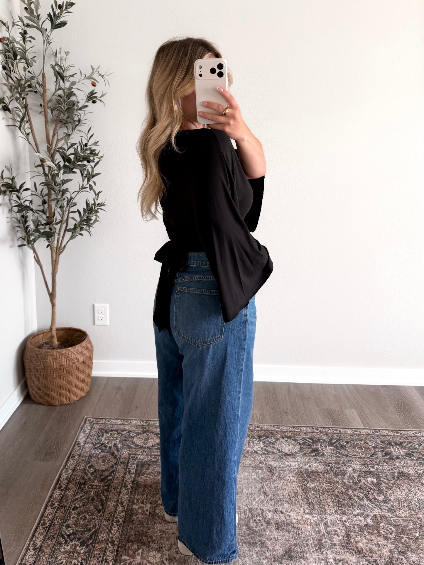Evening Back-Tie Drape Top (Restocking early October)