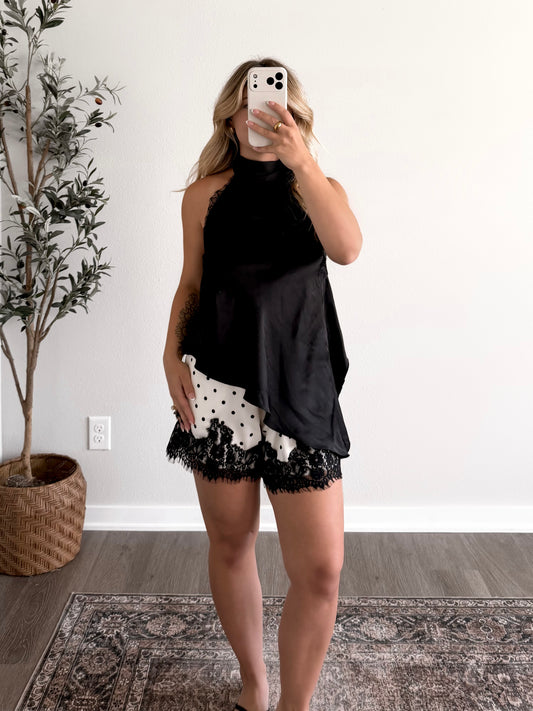 West Village Satin Halter Top