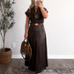 Fredericksburg Belted Satin Dress