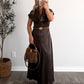 Fredericksburg Belted Satin Dress