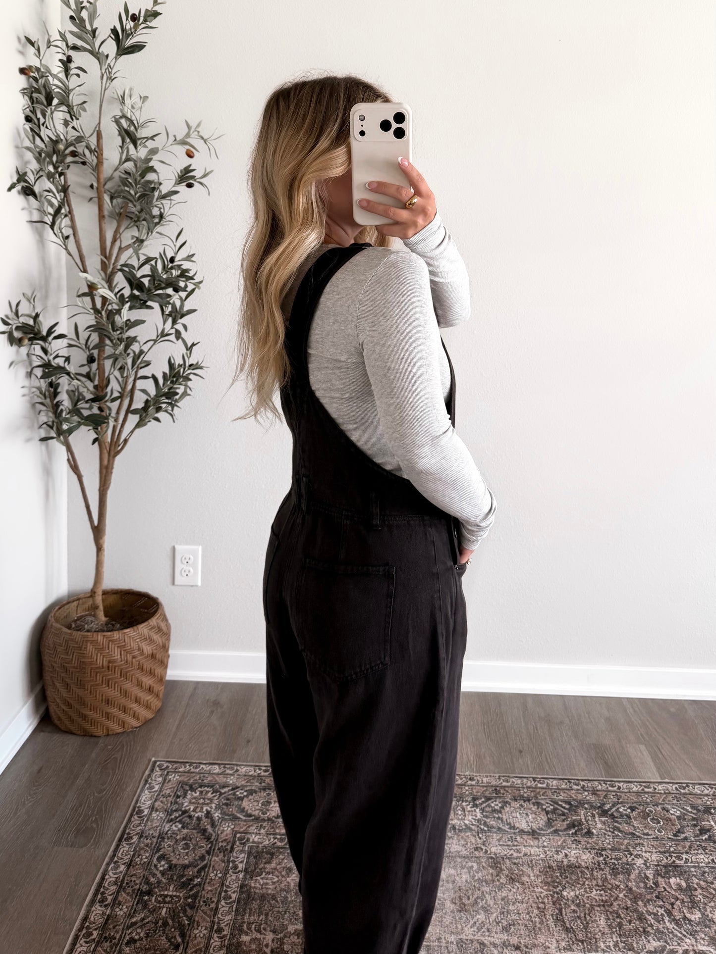 All Fall Barrel Overalls / Black (Restocking Late September)