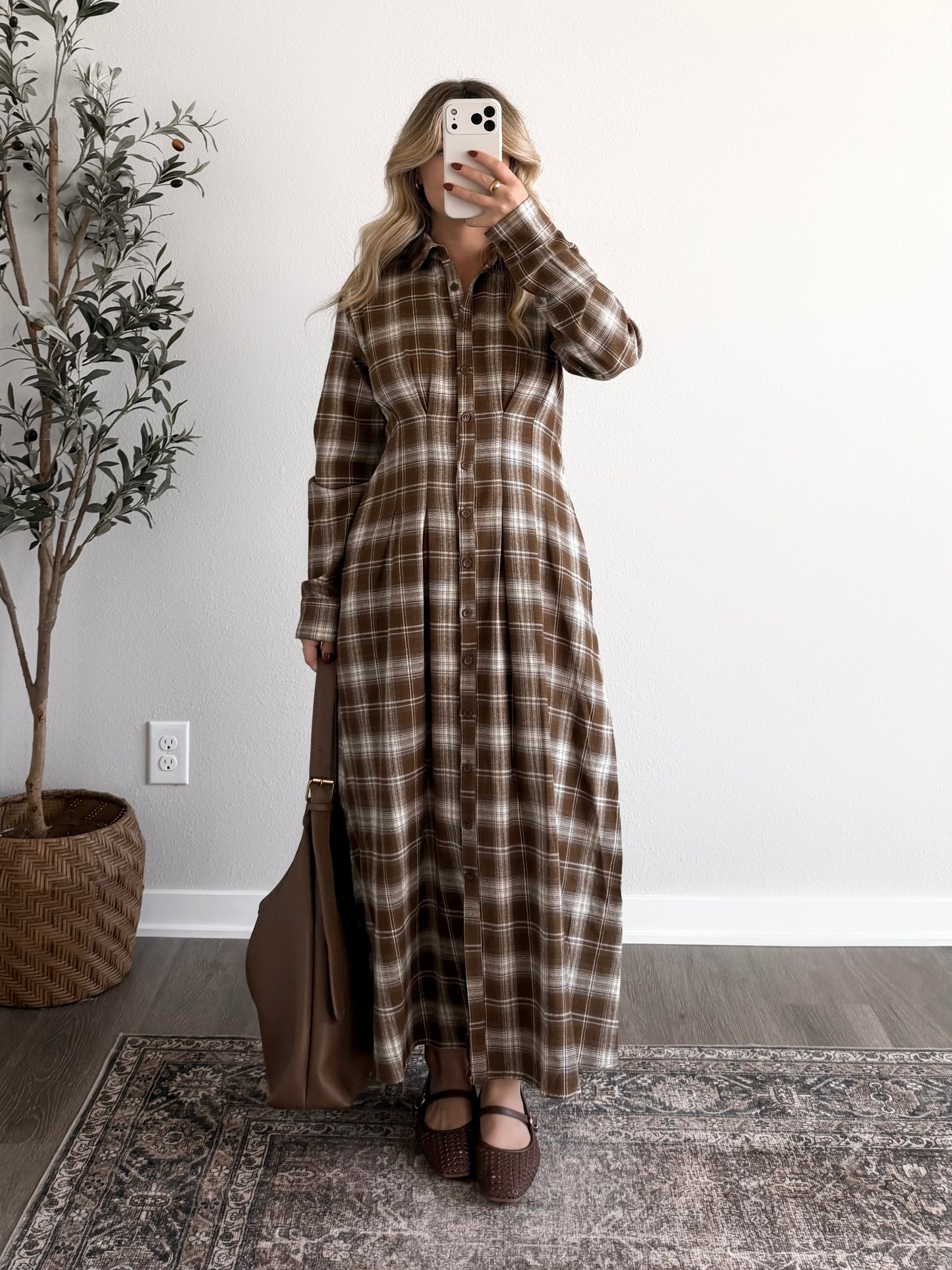 Hemlock Plaid Midi Dress