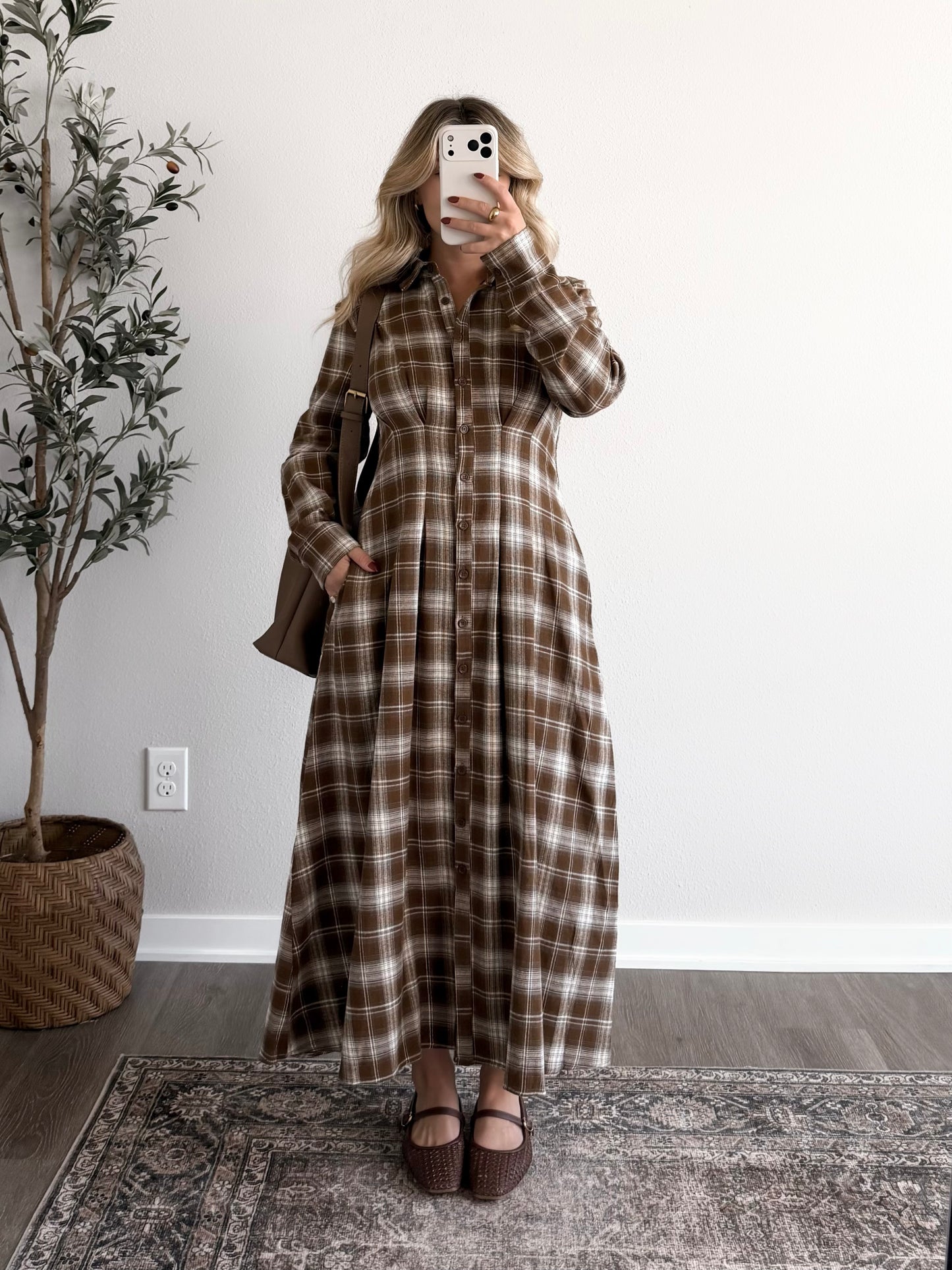 Hemlock Plaid Midi Dress