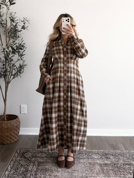 Hemlock Plaid Midi Dress