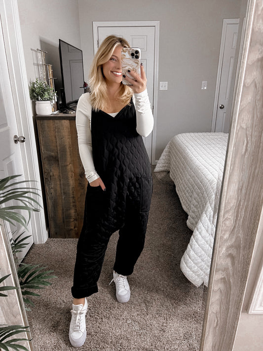 Cover Me In Comfort Quilted Jumpsuit Final Sale