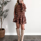 Rosewood Plaid Ruffle Dress