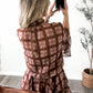 Rosewood Plaid Ruffle Dress