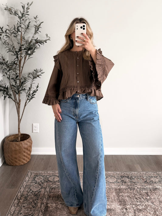 Cocoa Cottage Ruffle Top