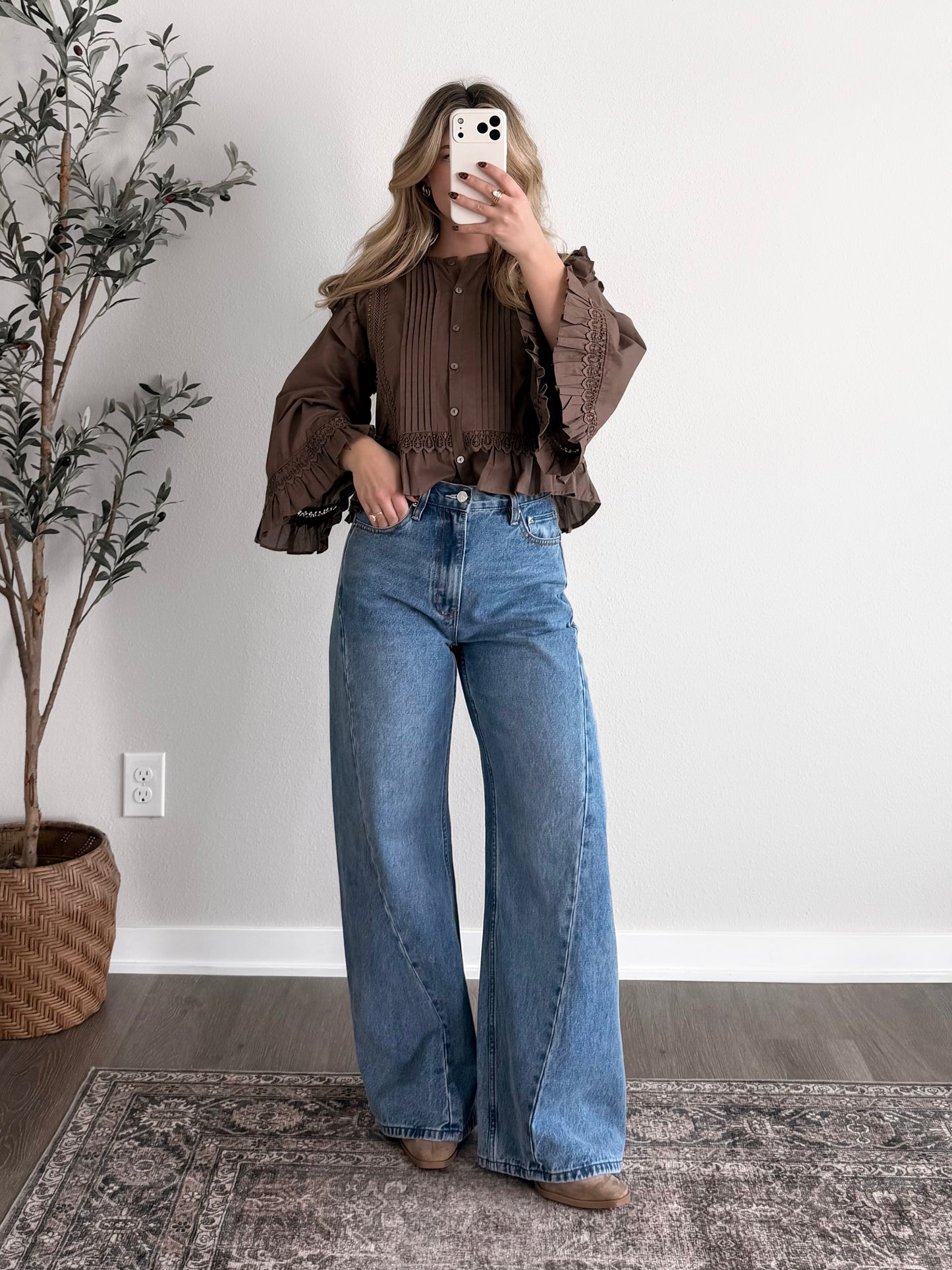 Cocoa Cottage Ruffle Top