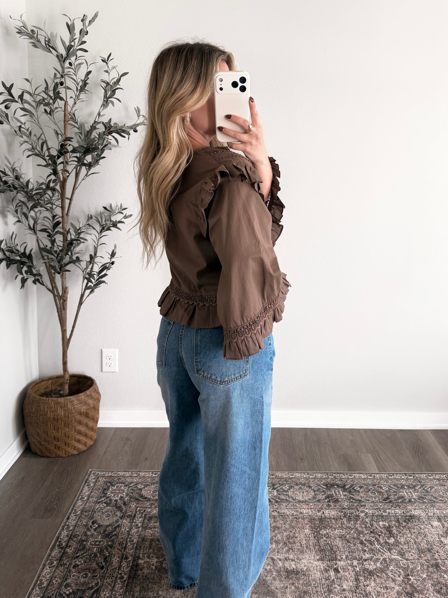 Cocoa Cottage Ruffle Top