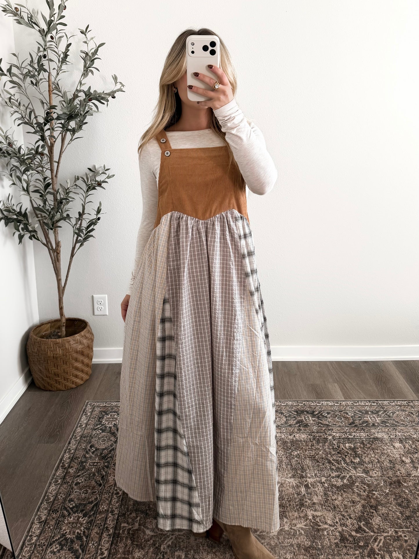 Prairie Honey Patchwork Overall Dress