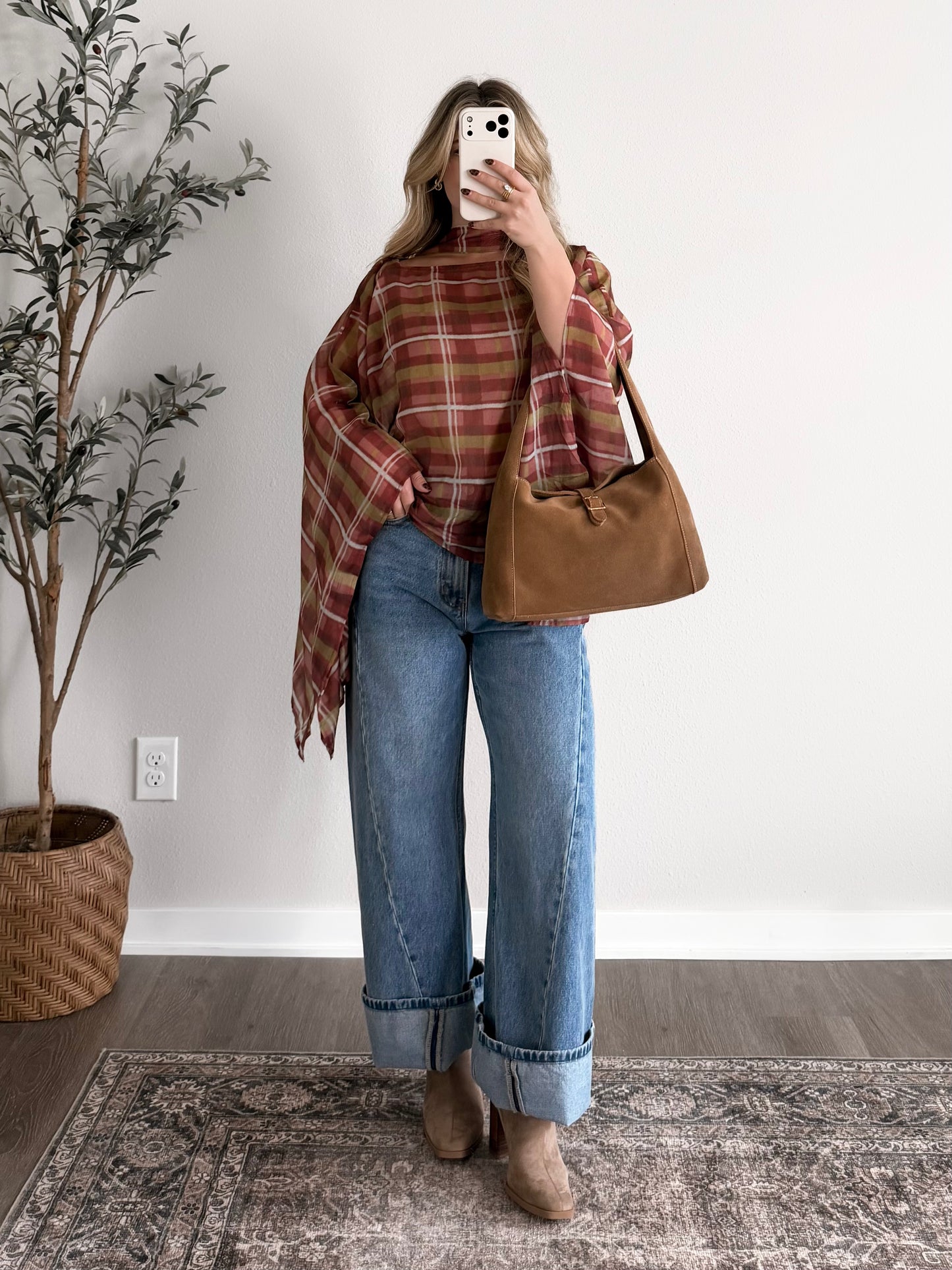 Cider House Plaid Poncho