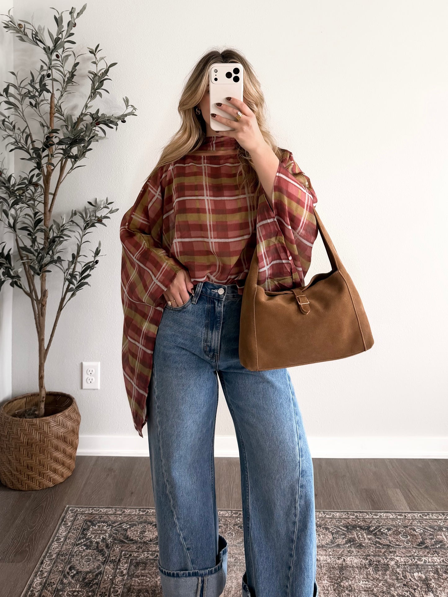 Cider House Plaid Poncho