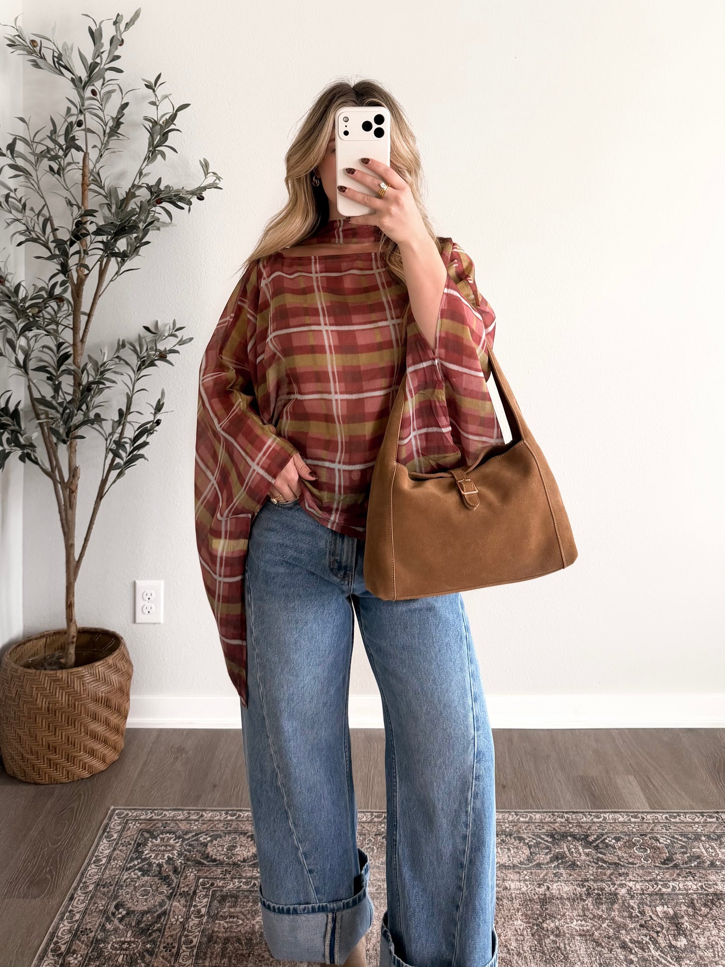 Cider House Plaid Poncho