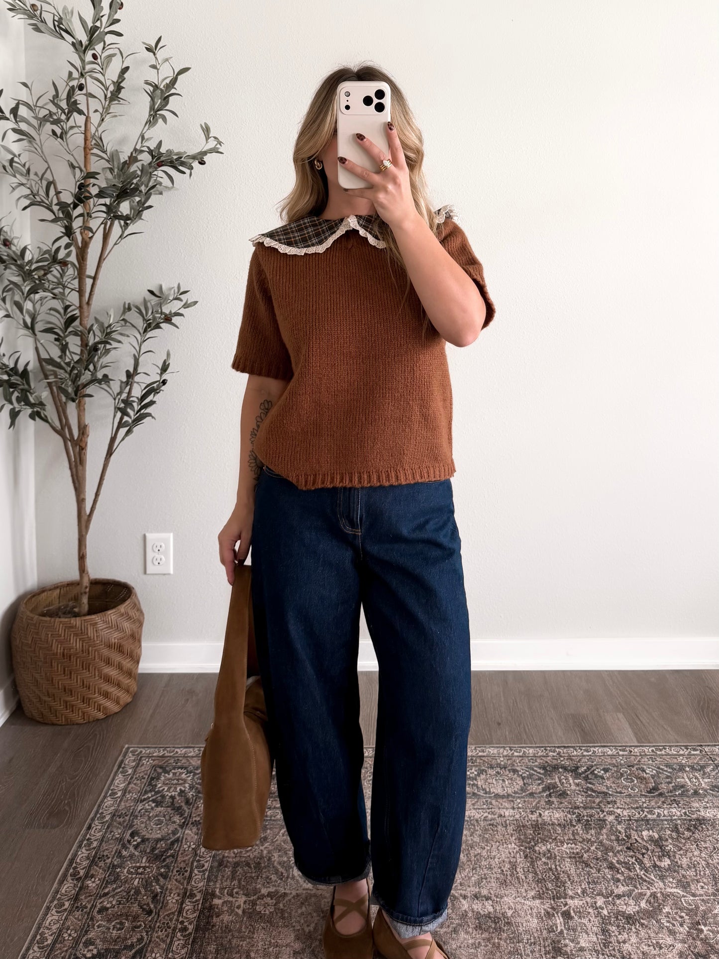 Homemade Pie Collared Sweater