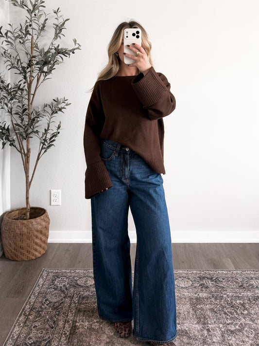 Toasted Walnut Knit Sweater