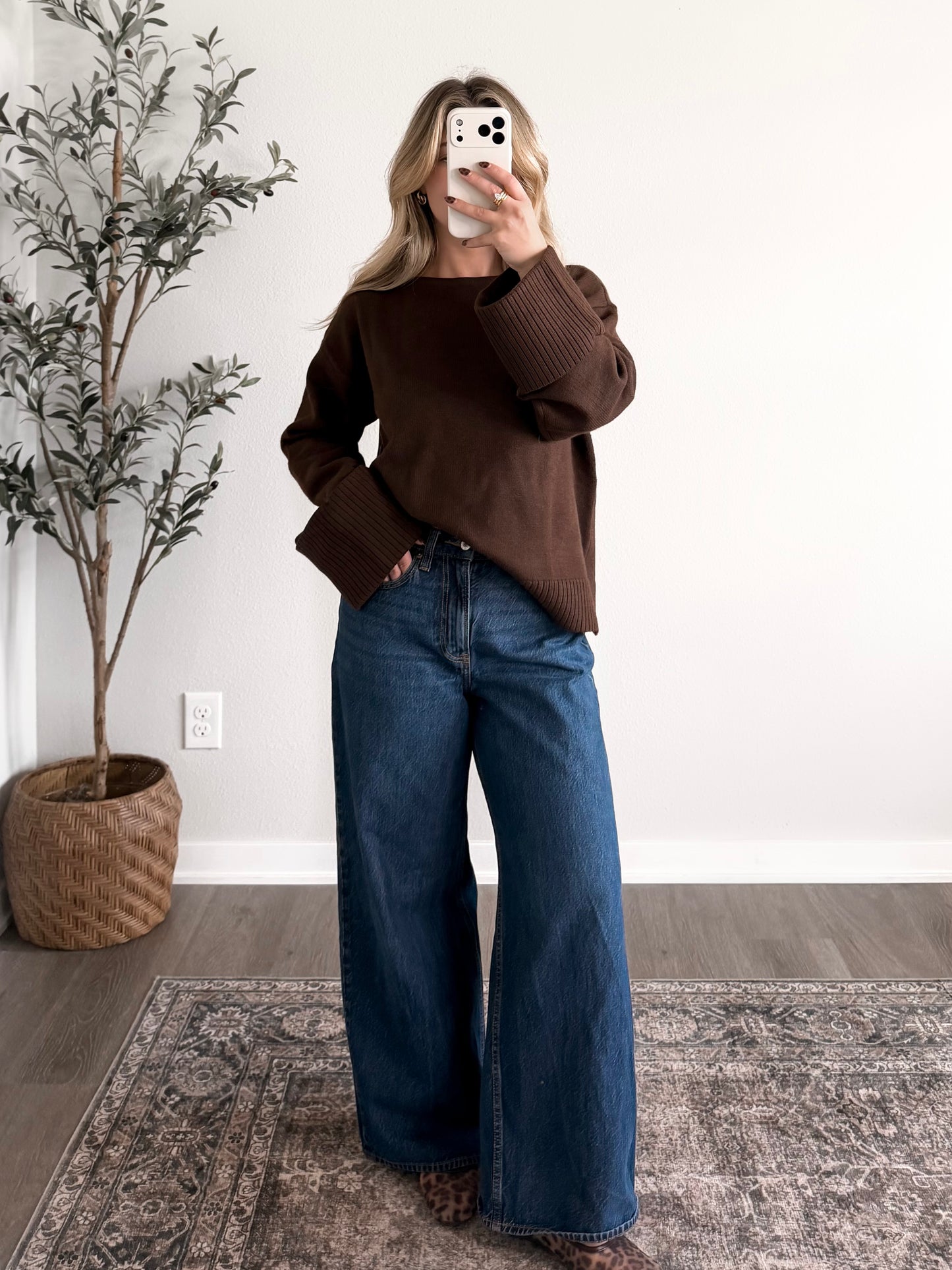 Toasted Walnut Knit Sweater