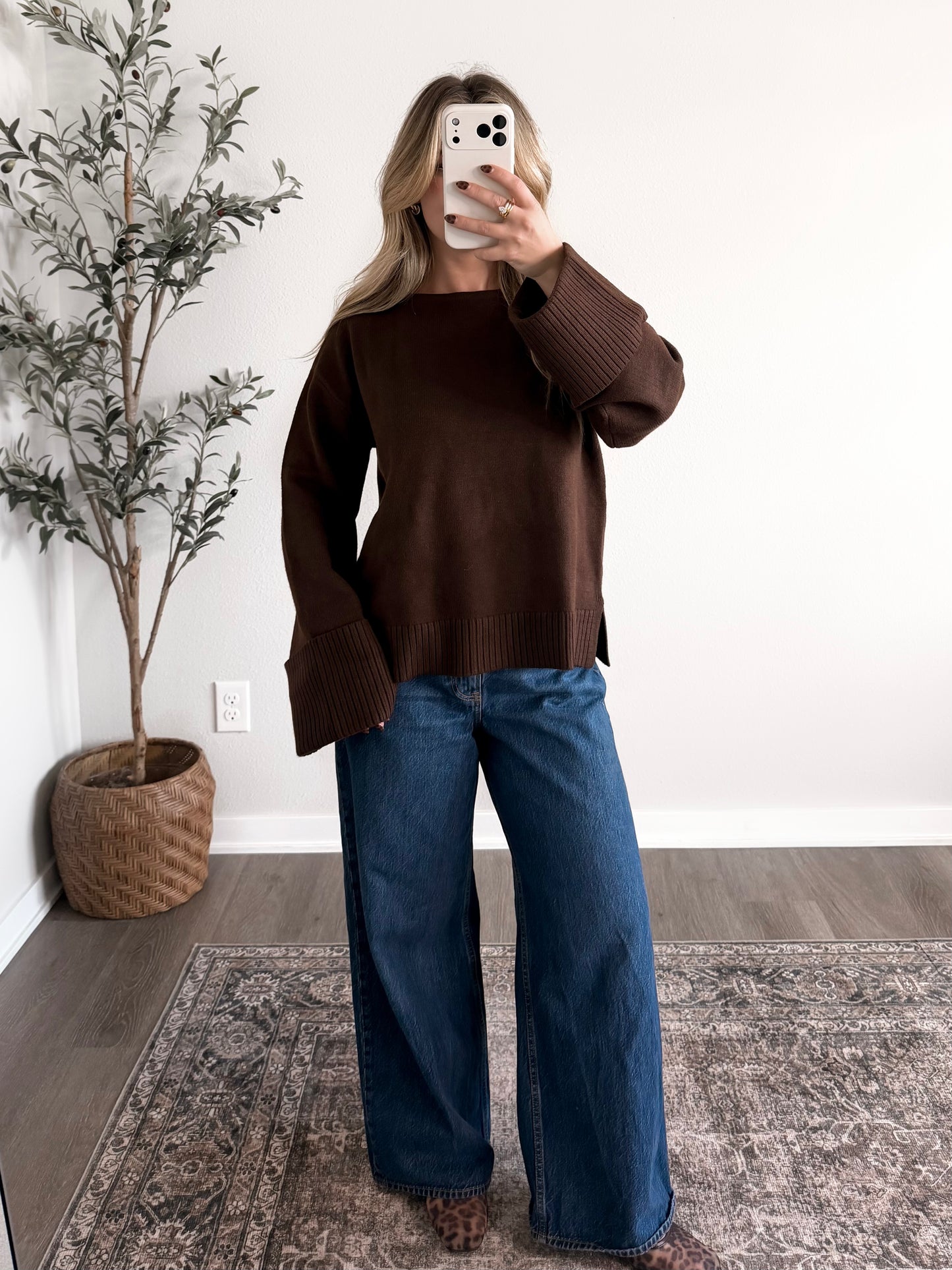 Toasted Walnut Knit Sweater