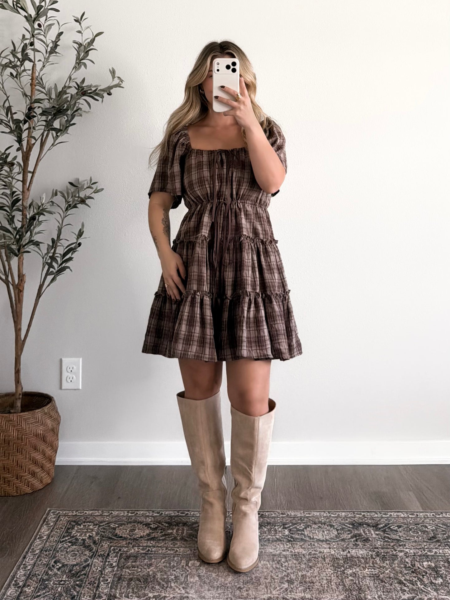Saved You A Seat Plaid Dress