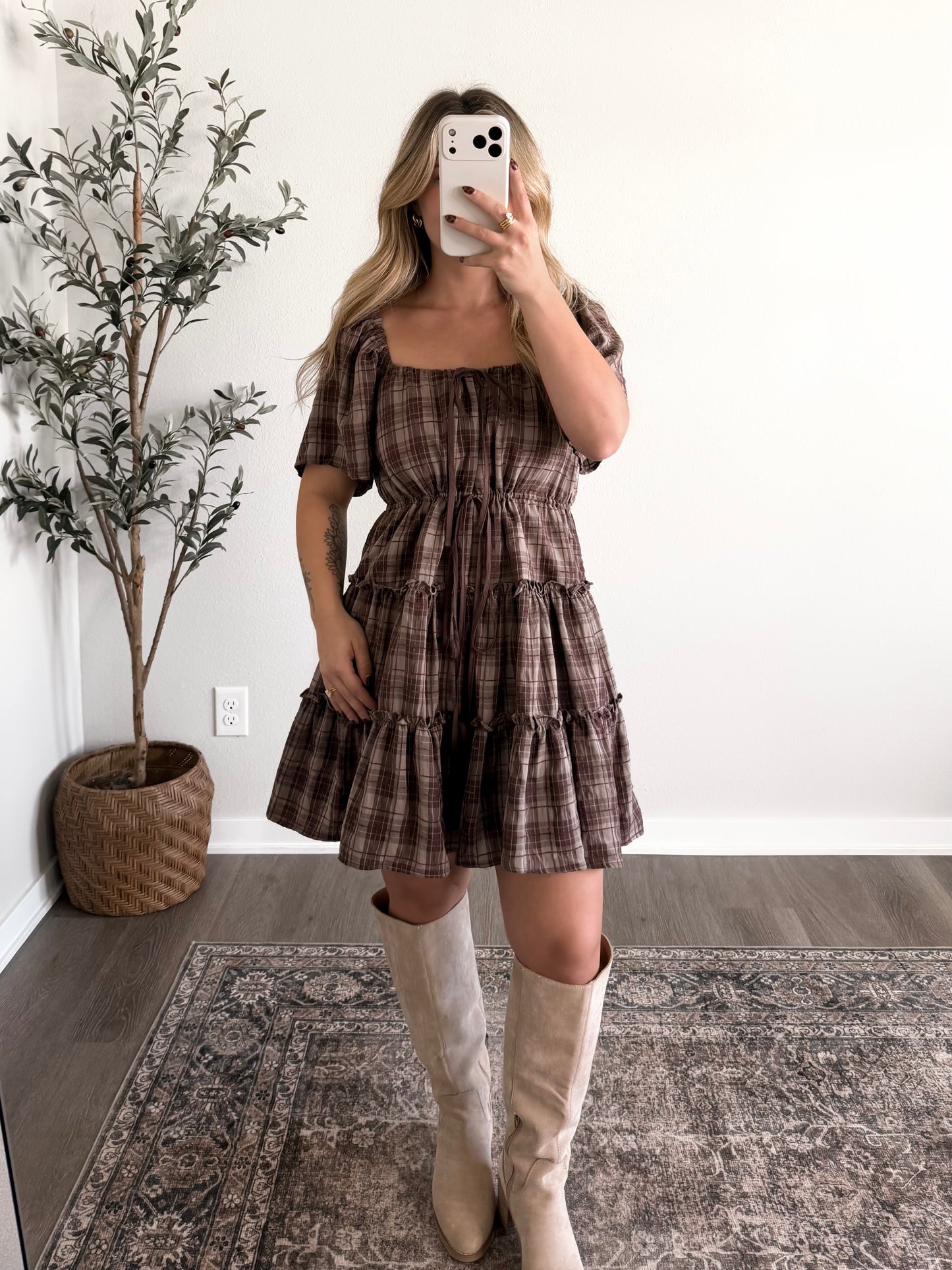 Saved You A Seat Plaid Dress