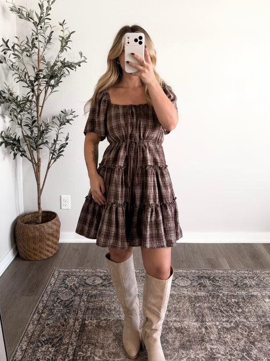 Saved You A Seat Plaid Dress
