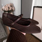 Rhea Mary Jane Flats / Brown