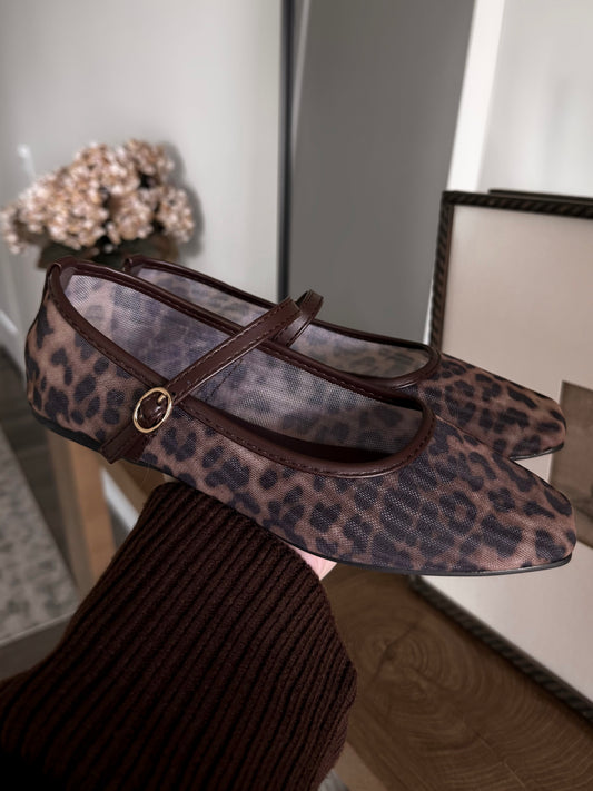 Rhea Mary Jane Flats / Leopard