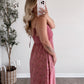 Claret Patchwork Maxi Dress